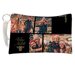 Pochette con grafica dark collage