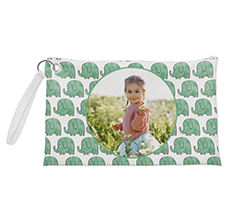 Pochette con grafica elefantini e foto