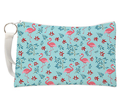 Pochette Fenicotteri con fiori