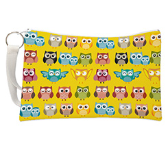 Pochette con grafica gufetti