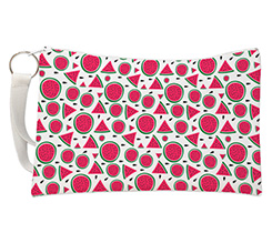 Pochette con grafica meloni