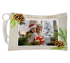 Pochette con grafica pine cone