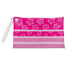 Pochette con grafica hawaii rosa
