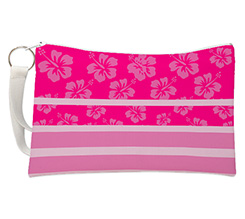 Pochette con grafica hawaii rosa