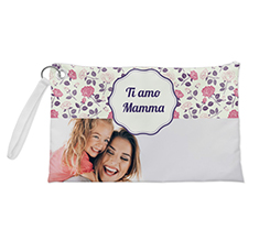 Pochette con grafica texture rose