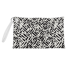 Pochette con grafica trama nera