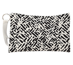 Pochette con grafica trama nera