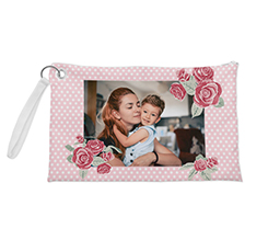 Pochette con grafica rose e foto personalizzata