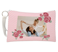Pochette beauty Rose con pois