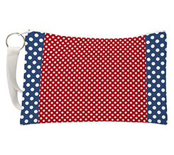 Pochette beauty case Pois bianchi