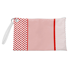 Pochette con grafica pois rossi