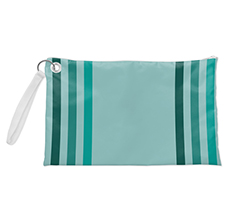 Pochette con grafica righe verdi