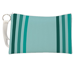 Pochette trucco Righe verdi