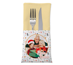 Portaposate in Stoffa con grafica Buon Natale