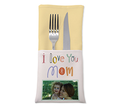 Portaposate in stoffa I love you Mom