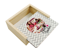 Scatola portaoggetti in legno personalizzata per regalo maestra