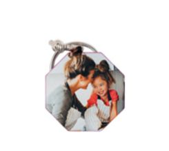 portachiavi colorato ottagonale personalizzato