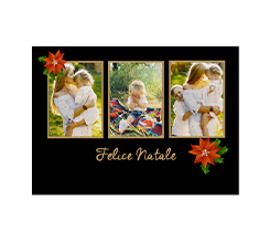 Puzzle con grafica nera per natale in stile collage