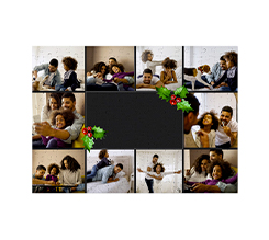 Puzzle A3 Collage natalizio con riquadro per scrivere auguri