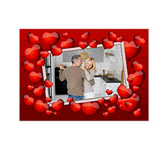 Puzzle Formato A4 Cornice di cuori