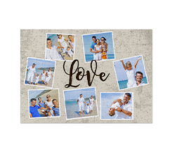 Puzzle A3 con collage di foto e scritta Love