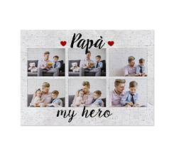 Puzzle A3 con collage di foto e grafica dedicata al papà