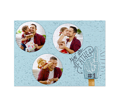 Magnifico puzzle A3 con grafica per il papà e collage di foto