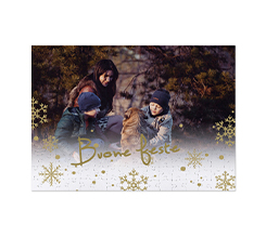 Puzzle A3 con foto e grafica Buone Feste e fiocchi di neve