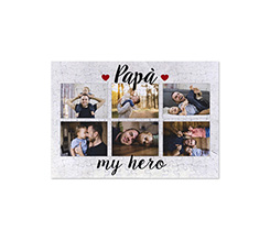 Puzzle formato A4 con grafica collage per il papa