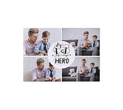 Puzzle formato A4 collage 4 riquadri per festa del papa