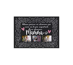 Puzzle formato A4 con grafica a sfondo nero per la festa della mamma