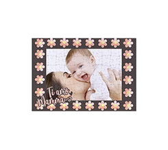 Puzzle formato A4 con grafica con scritta ti amo mamma