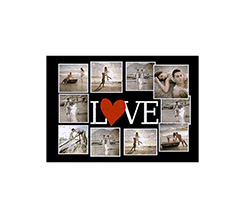 Puzzle formato A4 collage 10 riquadri con scritta love