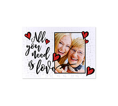 Puzzle formato A4 con scritta all you need is love