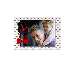 Puzzle formato A4 con grafica con baffi e cappello