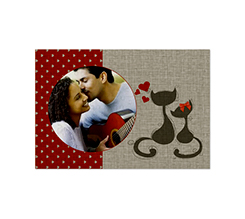 Puzzle in legno big con grafica di gattini innamorati