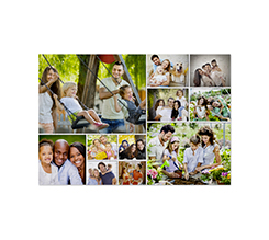 Puzzle in legno 25x36 cm collage 11 riquadri