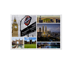 Puzzle in legno 25x36 cm con collage 6 riquadri