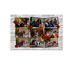 Puzzle in legno 25x36 cm collage natalizio 9 riquadri