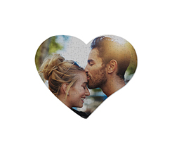 Foto su puzzle cuore formato A4