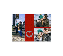 Puzzle formato A4 collage 3 riquadri con cuore