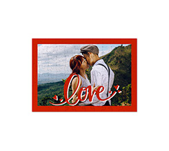 Puzzle formato A4 con grafica Love per innamorati