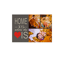 Puzzle formato A4 con 3 riquadri e scritta home