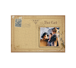 Puzzle in legno con grafica cartolina