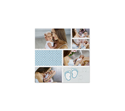 Puzzle quadrato in legno collage 7 riquadri