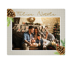 Puzzle Medio 51x41 “pigne natalizie” personalizzabile