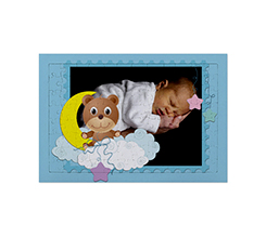 Puzzle con cornice formato A4 con foto e grafica orsetto per bambini