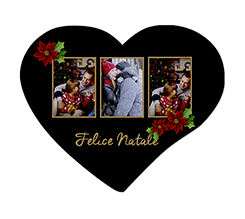 Collage natalizio per puzzle cuore A3