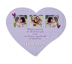 Puzzle cuore A3 con dedica per la mamma