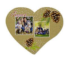 Grafica natalizia per il foto puzzle a cuore